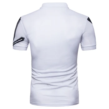 2018 Naujas Viršūnes polo marškinėliai Vyrų Laisvalaikio stiliaus mados prekės ženklo vasaros geometrijos kratinys trumpomis Rankovėmis POLO marškinėliai suknelė vyrų EU/US dydis