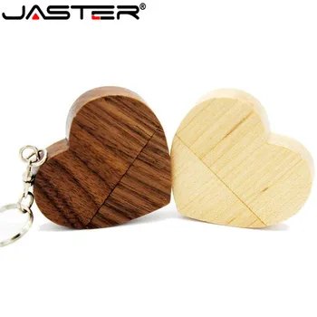JASTER USB 2.0 (nemokamai logotipą) medinių meilės širdis 