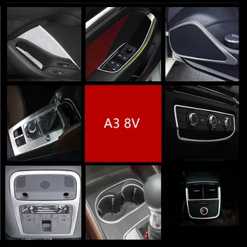 Nerūdijančio Plieno Centras Consoel Pavarų Perjungimo Padengti Apdaila Audi A3 8V 2013-2018 m. Automobilių Durų Garso Garsiakalbio Rėmas Apdailos Lipdukai