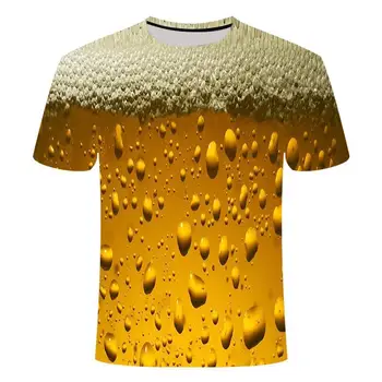 2020 naujas vyrų 3D atspausdintas T-shirt kūrybos 3D atspausdintas vyriški T-shirt alaus 3D atspausdintas skardinės 3D atspausdintas laisvalaikio stiliaus marškinėliai 2 užsakymo