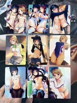 9pcs/set ACG Grožio Mokyklos Mergina Idol LoveLive Bikini Seksualios Merginos Hobis Kolekcionuojamų Žaidimas Anime Kolekcija Korteles