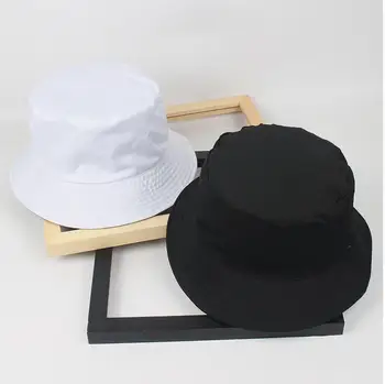 Dvi pusės grįžtamasis juoda balta kieta Kibiro Kepurę unisex chapeau mados žvejyba, žygiai skrybėlę Bob Kepurės moterims, vyrams, panamos skrybėlė vasaros