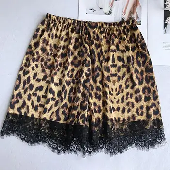 Šilko Kimono Chalatas Moterims Leopard Skraiste & Suknelė Rinkiniai Nightdress 4 Gabalus Pižama Rinkiniai Dirbtiniais Šilko Skraiste Femme Apatinis Trikotažas Namų Drabužiai