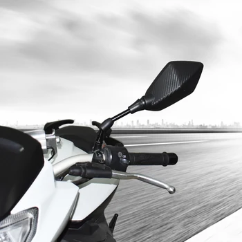 Motociklo Veidrodėlis Pusėje Išgaubtas Veidrodis 8mm 10mm Anglies Pluošto Universial už Yamaha VMAX 1200 NMAX 125 Tenere 700 YZF R120 WR250F