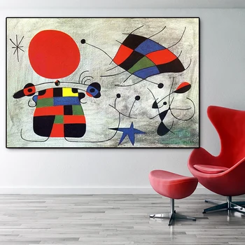 Šiaurės Kūrybos ispanijos Joan Miro Paveikslai Tapyba Plakatai ir Spausdina Sienos paveiksl Modulinės, Vaikų Kambario Cuadros be Rėmelio