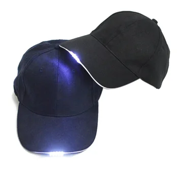 Lauko Solid Caps Naktį LED Žibintuvėlis Žvejybos, Medžioklės Skrybėlės Pėsčiomis Skrybėlę Dviračių Drabužių, Skrybėlių