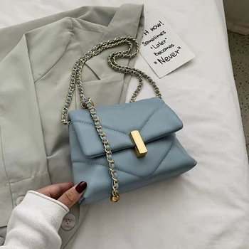 Aukštos Prasme, Moterų Mažas Kvadratas Maišelį 2020 Naujos Tekstūros Krepšys Paprastas Vakarų Stiliaus Grandinės Maišelį Prabanga Pečių Krepšiai, Dizaineris