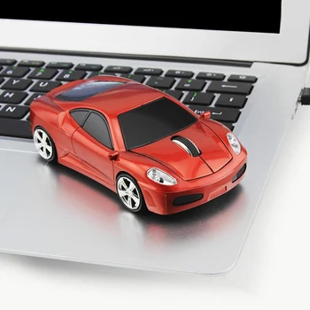 3D 2.4 GHz Wireless Optical Gaming Mouse Dovana 1600 DPI, USB 2.0 Vyrų Sporto Automobilio Formos belaidės pelės nešiojamas