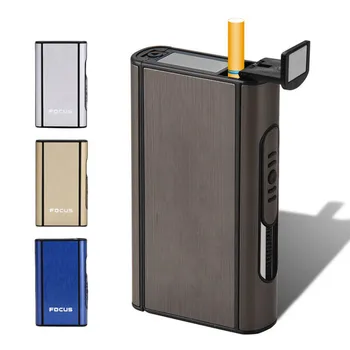 1PCS Aliuminio Lydinio Cigarečių Atveju, Automatinė Metimu Cigarų Turėtojas Nešiojamų Metalo Cigarečių Dėžutė Vėjo, Dūmų Dėžės Įtaisą