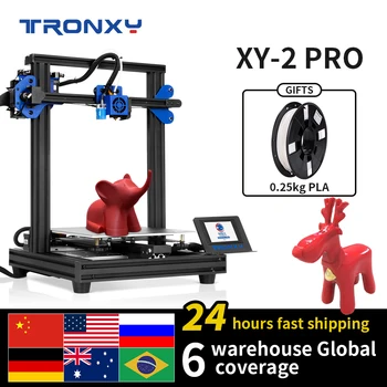 Aukštos Kokybės Tronxy XY-2 Pro 3D Spausdintuvas Auto niveliavimo neprivaloma Titan Ekstruderiu su 255*255mm Lipdukas ir 0,25 KG PLA Kaitinamosios