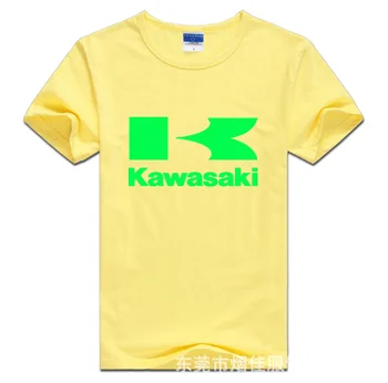 Vyrai trumpomis Rankovėmis už Kawasaki Automobilio Logotipas marškinėliai Vasaros atsitiktinis vyras vientisos spalvos Medvilnės T marškinėliai Mados Hip-Hop HarajukuClothes5