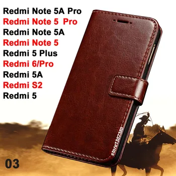 Xiaomi Redmi Dėmesį, 5/5A/Pro case Cover Odinis Crazy horse atveju Xiaomi Redmi 6 Pro atveju Royal Redmi S2 Xiaomi Redmi 5/Plus