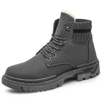 Medvilnės Martin batai vyrų 2020 m. žiemos tendencija išlaikyti šiltą šviesą įrankiai batai atsitiktinis high-top vyrų batai dykumos medvilnės batai