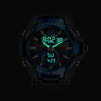 SMAEL Sporto Žiūrėti Kvarciniai Laikrodžiai 50M atsparumas Vandeniui Laikrodžiai Chronometras Didelis Ciferblatas Laikrodis Vyrų 1805 Vyrų Laikrodžiai Skaitmeniniai relogio