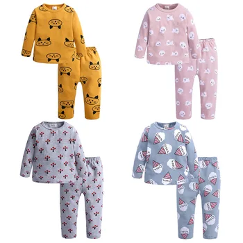 Vaikams Kūdikių, Mergaičių Drabužiai Nustatyti, Naktiniai Drabužiai Sleepwear Rudenį, Žiemą, Vaikų Berniukų Medvilnės Pižamos Rinkiniai Homewear Pižama