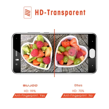 2 Pak Originalus BUJOO Premium 2.5 D 0.3 mm 9H Pilnas draudimas Screen Protector, Grūdintas Stiklas Xiaomi Mi 6 Xiomi Mi6 Filmas
