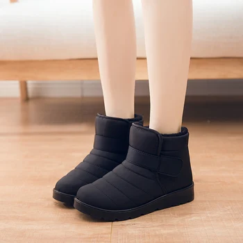 Naujas 2021 moterų žiemos batai, unisex sniego batai pliušinis viduje neleidžiančioms slysti vandeniui vyrų batai moterims butas batai didelis dydis 35-46 WSH3140
