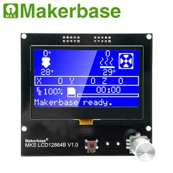 Makerbase MKS LCD12864A/B protingas ekranas LCD valdiklio modulio skydelis smart rodyti 3D spausdintuvo dalys