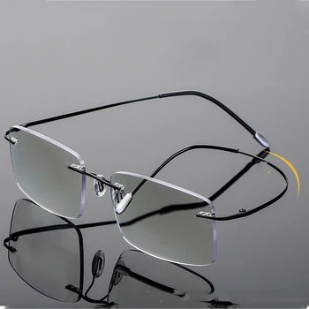 Ultra Plonas Taškus Titano Photochromic multifocal skaitymo akiniai vyrai moterys anti-blue Ray Progressive presbyopic akinius 1.5