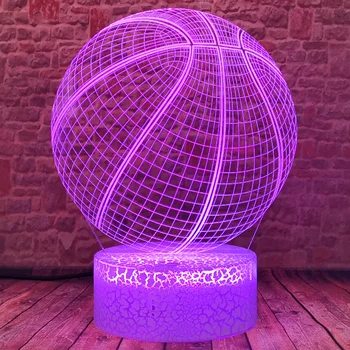 3D Iliuzija Naktį Lempos Krepšinio Kamuolys Holograma Akrilo naktinė lempa už Kambario Dekoro Unikalus Studentų Miegamasis Vaikams Kalėdų Žaislai