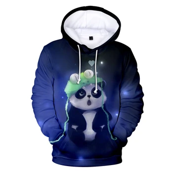 Balta Hoodie 3d Gyvūnų Panda Hoodies Vyrams, Moterims Megztiniai su Gobtuvu Vaikai Panda Puloveriai Berniukų, Mergaičių Viršūnes Hip-Hop 3D Spausdinimo Rudenį