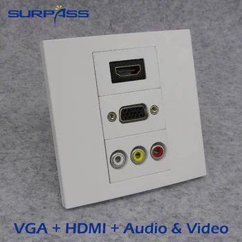 HDMI Garso ir Vaizdo VGA Panel Standartas 86 Tipo Audio HDMI Aukštos raiškos 4K Sienos Veido PA Sistema, Multimedijos Lizdas Skydelyje
