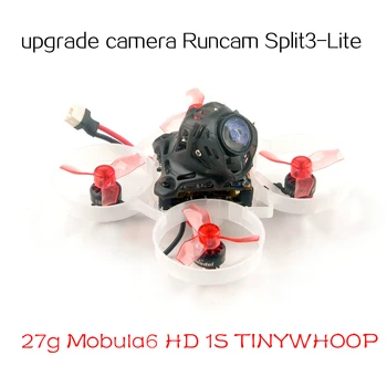 27Gram Happymodel Mobula6 HD 65mm Crazybee F4 Lite Runcam Split3 Lite 1080P DVR EX0802 KV19000 1S 5.8 G 25mw FPV Tinywhoop Drone