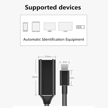 USB C C Tipo HDMI 4K Kabelio Adapteris Vyrų ir Moterų Converter 