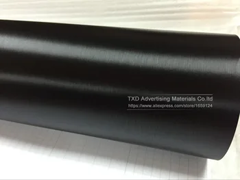 Tamsiai pilka Metallic Šlifuoto Aliuminio Vinilo automobilių Apvyniokite Plėvele automobilių lipdukas Dark black metalo vinilo automobilių lipdukas 10/20/30/40/50/60x152CM