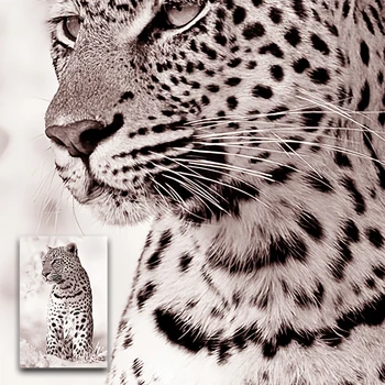 Skandinavijos Plakato Spauda Nendrių Gamtos Kraštovaizdžio, Drobė, Tapyba, Leopardas, Liūtas Gyvūnų Sienos Paveiksl Šiaurės Stiliaus Namų Dekoro