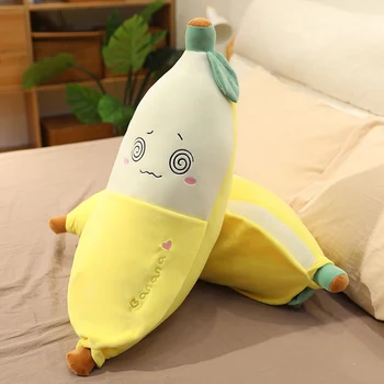 45~90cm Emocinis Minkštas Nulupti Banana Žaislas Įdaryti Plonas Pliušinis Vaisių Dekoro Augalų Plushie Vaikams Gimtadienio Dovana