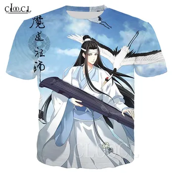 Grandmaster mo dao zu shi wei wu xian Marškinėlius Atsitiktinis Anime Marškinėliai 3D Print T-marškinėliai, Palaidinukė Negabaritinių Marškinėliai Streetwear Hip-Hop