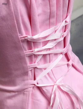 2018 m. Vasaros Pink Lolita Dress Moteriški Klasikiniai Medvilnės, trumpomis Rankovėmis, Svogūnai Pynimas Saldus Lolita Dress Ainclu XS-XXL Cosplay Drabužiai