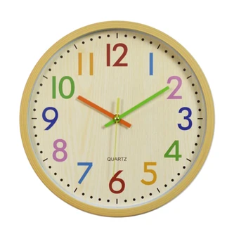 Silent Ne-Tiksi Vaikai Sieninis Laikrodis Didelis Dekoratyvinis Veikė Spalvinga Laikrodis Gyvenimo Kambario, Miegamasis Mokyklos Klasėje
