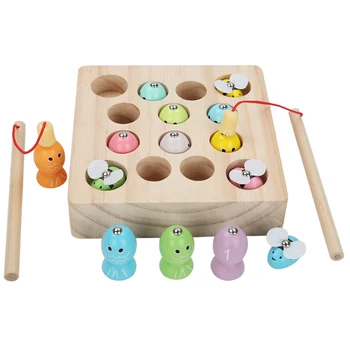 Vaikams Žaislai Ankstyvojo Ugdymo Mediniai Montessori Žaislai Skaitmenų Magnetiniai Žaislai, Žvejybos Žaidimas Sugauti Bičių Dėlionės, Žaislų, Kūdikio Gimtadienio, Kalėdų Dovana