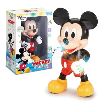 29cm Originalus Disney Šokių Mickey Mouse Pav Veiksmų Apakinti Muzikos Blizga Švietimo Elektroninių Vaikščioti Robotas Vaikams Kalėdų Žaislai