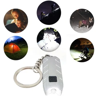 Nešiojamų Keychain Mini LED Žibintuvėlis Lauko Kišenėje Medžioklės Fakelas