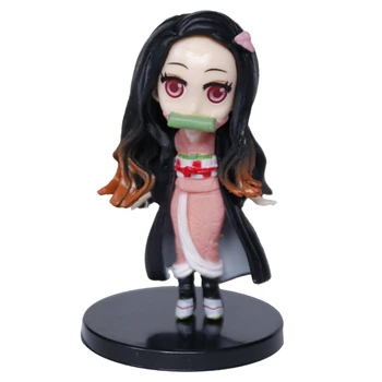 6PCS Japonų Anime Demon Slayer 6 Stilius Veiksmų Skaičius, Apdailos Lėlės Modelis Žaislo Aukštis-6.5 cm, PVC Darbastalio Apdaila