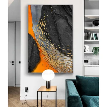 Aliejaus Tapybai Orange Abstrakčiai Upės Kabo Dažymas Dekoratyvinis Dažymas Gyvenimo, Kambaryje Sofa-lova, Sienos Meno Restoranas Namų Dekoro