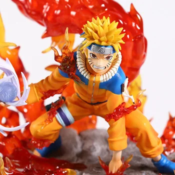 Naruto Shippuden Uzumaki Naruto Uchiha Sasuke Partnerio Kyuubi Kurama Galutinio Slėnio GK Statula Kolekcines Pav Modelis Žaislas