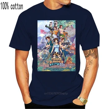 Tomb Raider Marškinėliai Tomb Raider III 20 Metų Tomb Raider T-Shirt Mens Classic Tee Marškinėliai trumpomis Rankovėmis, Juokinga Medvilnės Marškinėlius