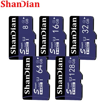 SHANDIAN Smart SD Kortele 128 gb Atminties Kortele High Speed Class 10 64gb 32gb Mini TF Kortelės, Telefonų, Fotoaparatų Nemokamas Pristatymas