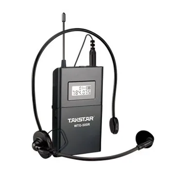 Aukščiausios Kokybės Takstar WTG-500 UHF PLL Belaidžio gido sistema balso prietaiso mokymo ausinių Siųstuvas+Imtuvas+MIKROFONAS+ausinės
