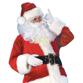 Cosplay kostiumų Prekės 5VNT Kalėdų Senelio Kostiumas Vyrų, Moterų Kostiumas, Kalėdinis vakarėlis Apranga Patinka Kalėdos Suknelė