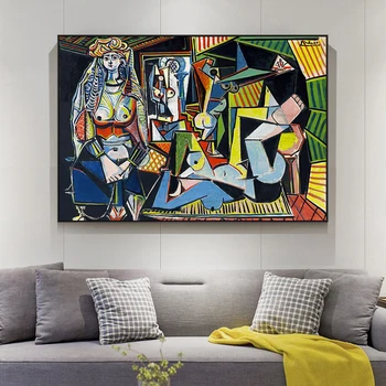 Drobė Meno Senovinių Namų Dekoro Tapybos Pablo Picasso MOTERŲ, ALŽYRAS, Plakatų Ir grafikos Sienos Meno Nuotrauką Kambarį Dekoro