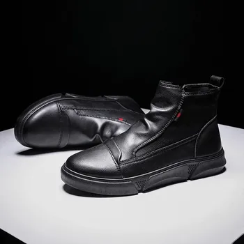 2020 m. rudens ir žiemos lauko odiniai batai vyriški laisvalaikio bateliai kvėpuojantis trumpi batai Martin batai lokomotyvų style mens batai