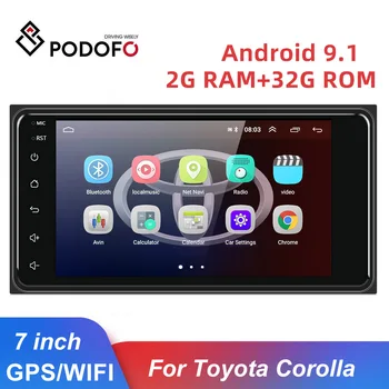 Podofo 2Din Android 9.1 Automobilio Radijo Automobilių Multimedijos Grotuvas Radijas 2 Din GPS Auto Garso Radijas 