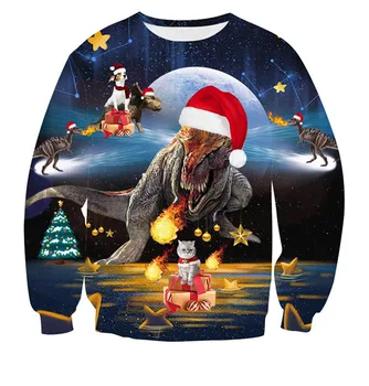 Unisex Bjaurusis Kalėdų Džemperis 3D Spausdinimo Kalėdos Puloveris Hoodie Atostogas Santa Elf Juokinga Palaidinukė Vyrai Moterys Rudens Žiemos Drabužių