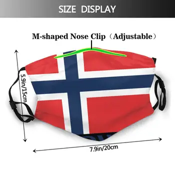 Apsauginė kaukė, filtras Norvegijos Vėliava stabdžių dulkių KD2.5 pakartotinis naudojimas suaugusiųjų, paauglių vaikų mergaitė