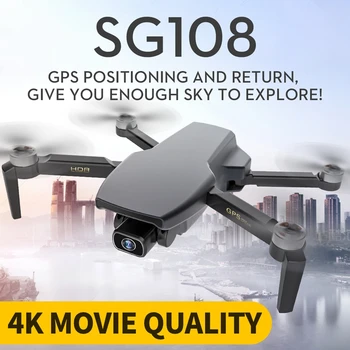 SG108 FPV Drone 4k HD 5G WiFi GPS Dron Brushless Variklio Dual Kameros Smart Atlikite Plaukioja 25 Minutes Rc Quadcopter Tranai 4K Gps
